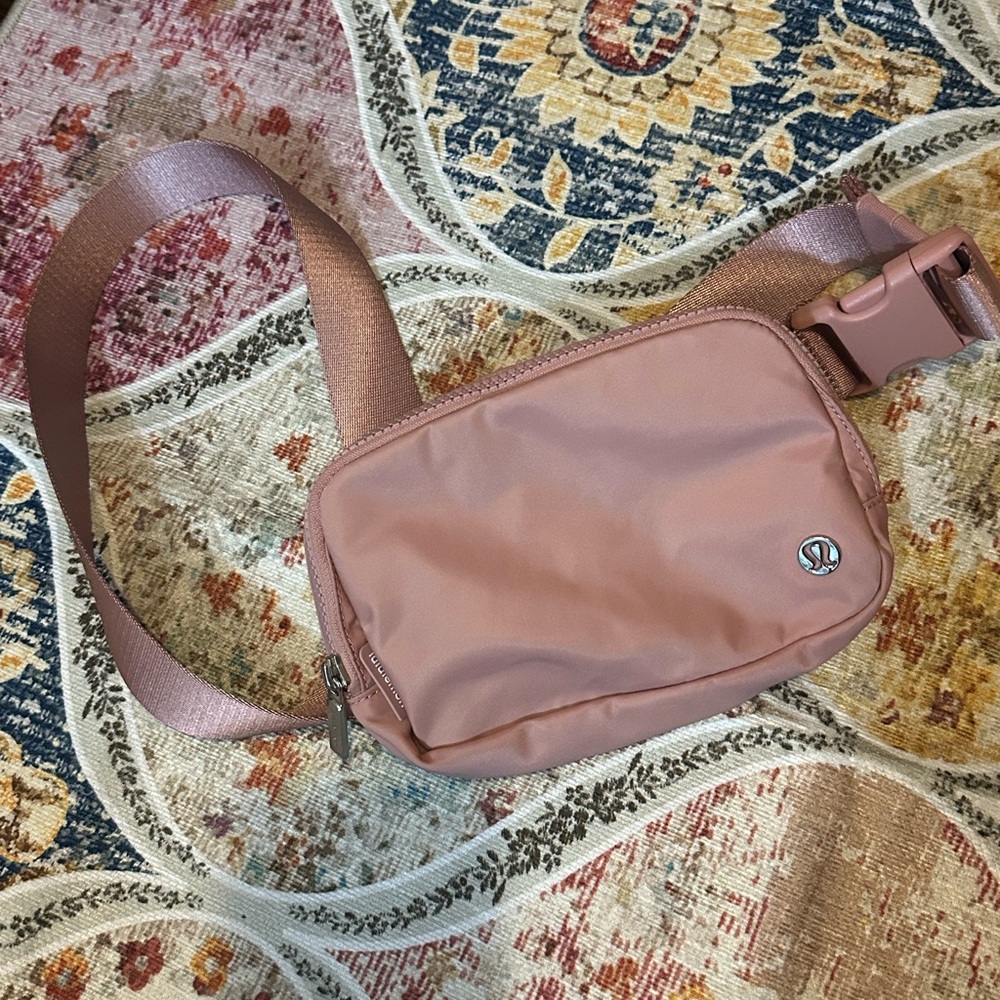 Lululemon Athletica Pink Crossbody Bag with Adjustable Strap